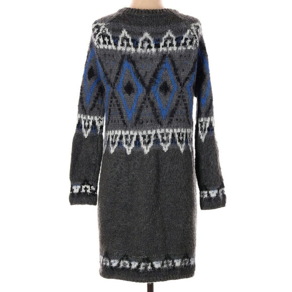 Free People Frosted Fairisle Wool XS Cardigan Sweater - Picture 3 of 5